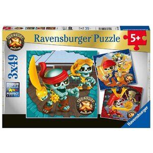 New sealed Ravensburger-3x49 Piece Puzzle- Pirates Treasure X